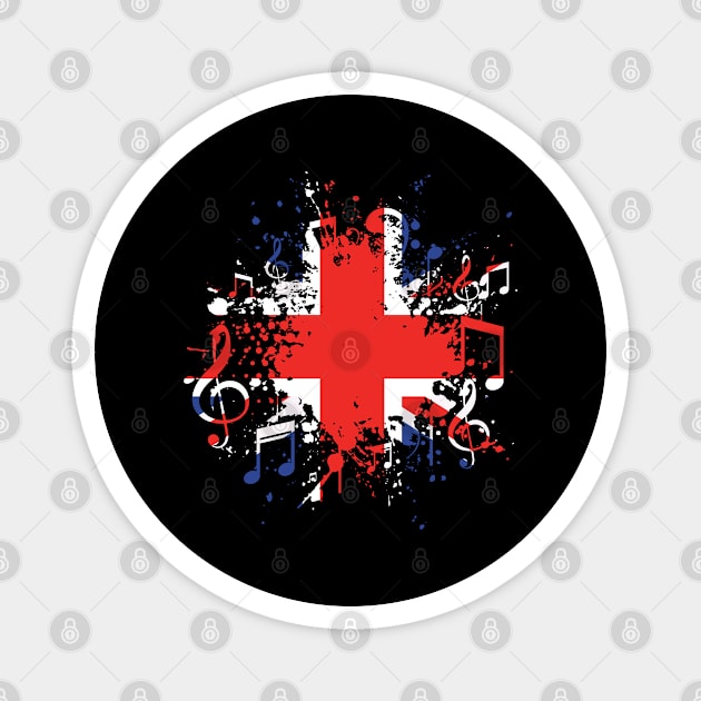 Great Britain Music Flag Magnet by Teeladen